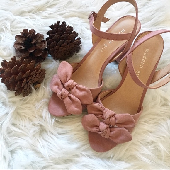 Madden Girl Shoes - Madden Girl | Pink Velvet Bowtie Heels 🌟